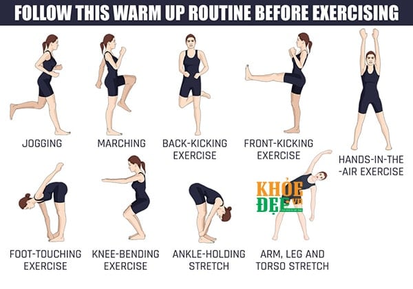 Cách khởi động trước khi tập gym