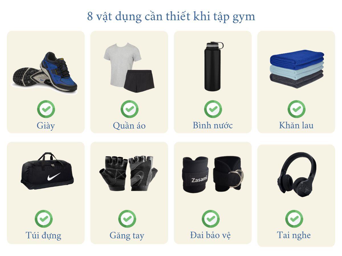 Checklist đồ cần mang đi tập gym
